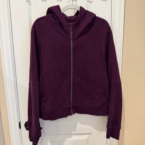 Lululemon Oversized Scuba Full Zip Hoodie Dramatic Magenta